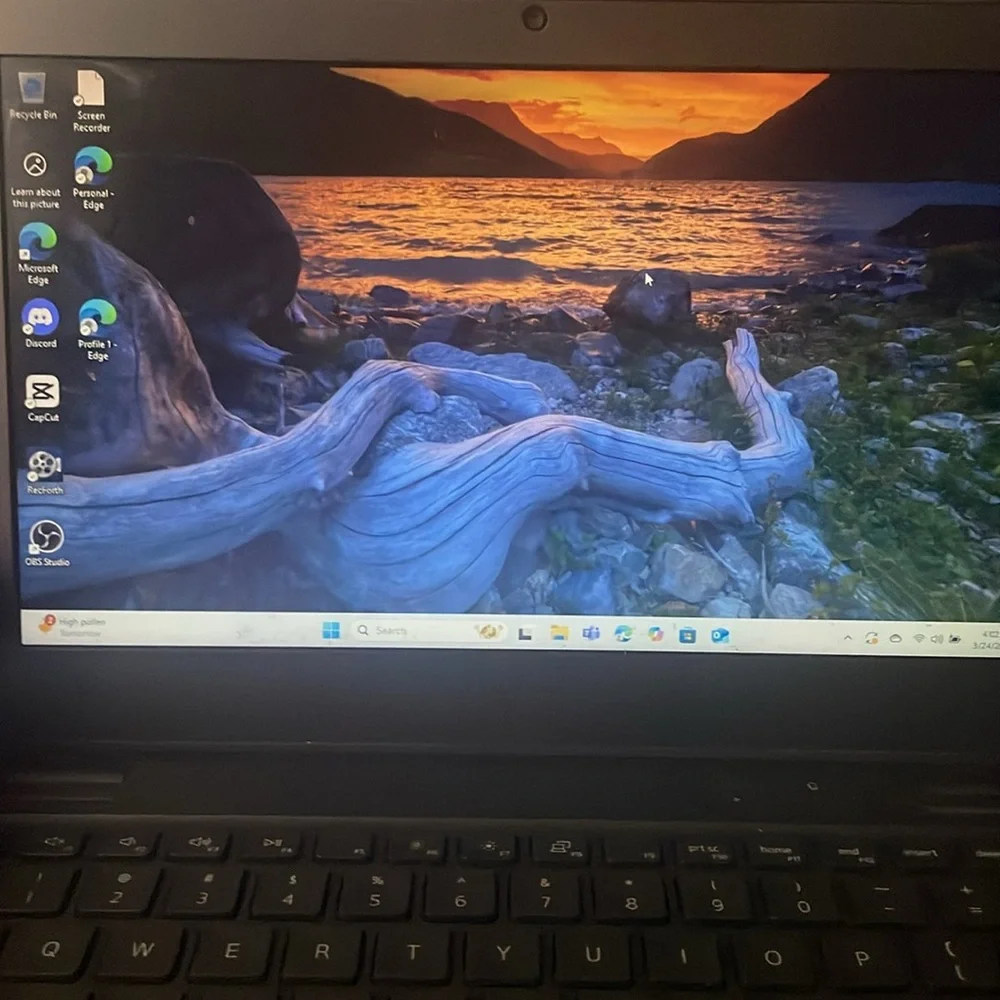 Dell Black Sleek Laptop with Brushed Metal Finish